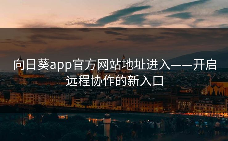 向日葵app官方网站地址进入——开启远程协作的新入口