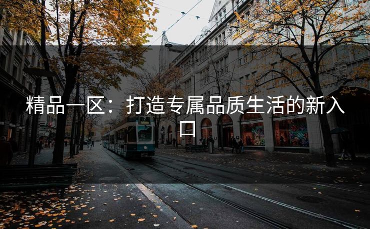 精品一区：打造专属品质生活的新入口